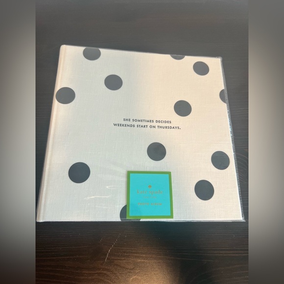 Kate Spade White and Black Polka Dot Photo Album - Picture 1 of 7